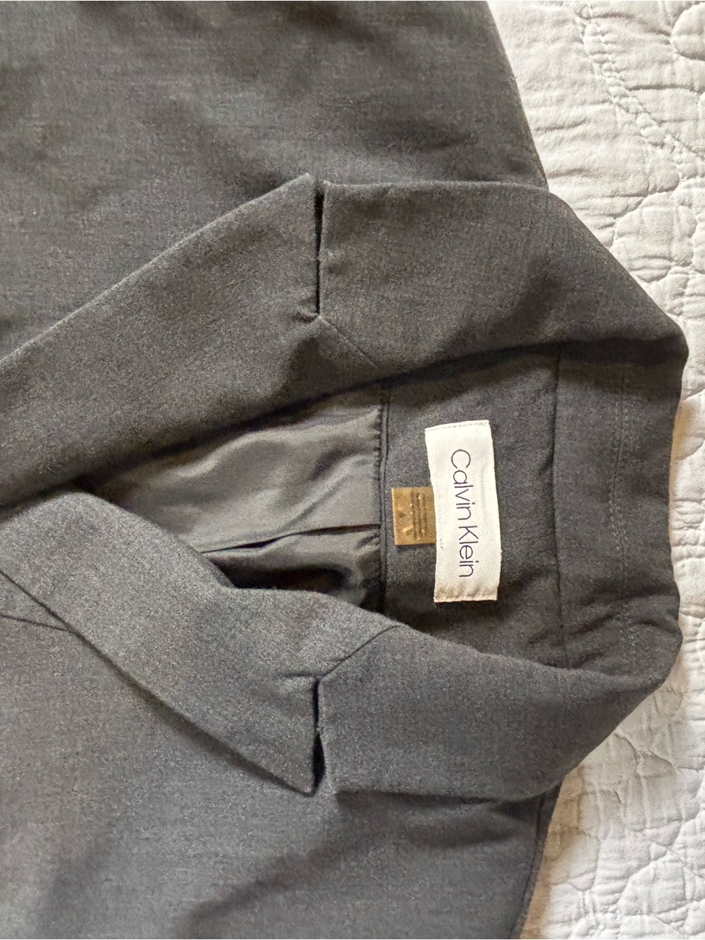 Calvin Klein Charcoal Gray Tailored Blazer